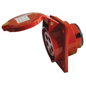   Ipari csatlakozó DAFB-164 5P 16A 400V IP44 beépíthető dugalj ferde TICS-315 Tracon