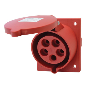   Ipari csatlakozó DAFB-324 5P 32A 400V IP44 beépíthető dugalj ferde TICS-325 Tracon