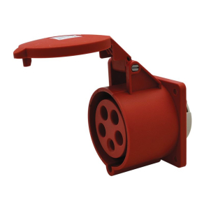   Ipari csatlakozó DAFB-324 5P 32A 400V IP44 beépíthető dugalj egyenes TICS-425 Tracon