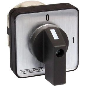   Tracon kézikapcsoló, BE-KI 400V, 50Hz, 25A, 2P, 7,5kW, 48×48mm, 90° - TK-259/2