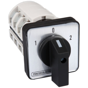   Tracon választókapcsoló, 1-0-2 400V, 50Hz, 32A, 2×3P, 11kW, 64×64mm, 60fok TKV-326/3