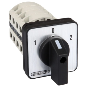   Választókapcsoló, 1-0-2 400V, 50Hz, 63A, 2×4P, 18,5kW, 64×64mm, 60fok TKV-636/4