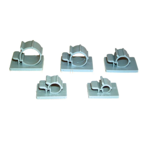   Kábel- és csőrögzítő, nyitható, öntapadós, világosszürke d=7-8mm, PA6.6 TKCR-0708 Tracon