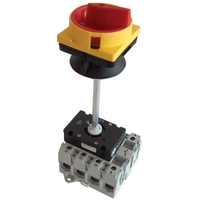   Biztonsági lakatolható szakaszoló kapcsoló ajtókuplunggal 63A, 4P,18,5kW, 64×64mmTSS-63/4K Tracon