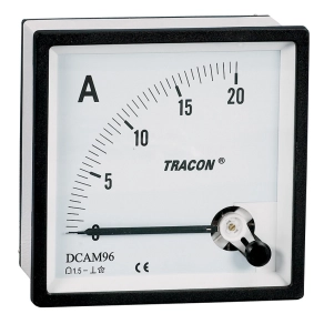   Tracon analóg egyenáramú ampermérő közvetlen méréshez 72X72 mm - DCAM72-0,02