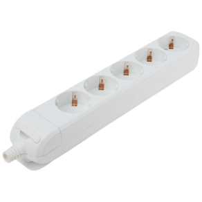   Tracon újravezetékezhető hord. elosztósáv 5 SHUKO, 16 A vezeték nélkül HUR-05