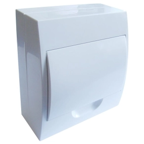   Kiselosztó falonkívüli 1soros, 8 modulos teli ajtóval IP40 PE/N sínnel EDFKN-8/1 Tracon