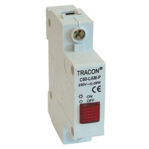   Tracon sorolható LED jelzőlámpa, piros 230V AC - C60-LAM-P-L