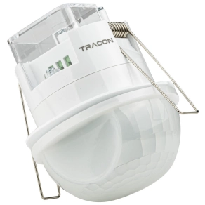   Tracon mozgásérzékelő, infra, folyosóra, süllyesztett. fehér 240 V, 360°, 3-2000lux - TMB-061F
