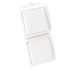   Falon kívüli kettős csatlakozóaljzat 16A/250VAC, IP44 TR-PH02 Tracon