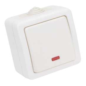   Falon kívüli váltókapcsoló jelzőfénnyel 10A/250VAC, IP54 TR-PH06L Tracon