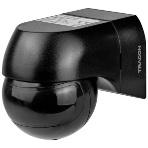   Mozgásérzékelő, infra falra, fekete 180°, max. 12m, 10s-15min, 3-2000lux TMB-112BL Tracon