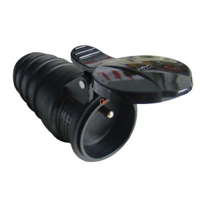   Csatlakozó aljzat csapos védőérintkezővel gumi 16A IP44 TICS-212GF Tracon