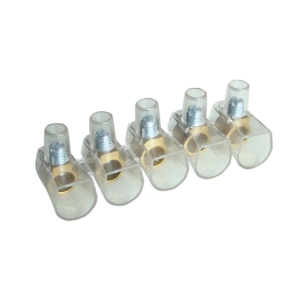 Csavaros csatlakozó átlátszó 5 tagú, 10mm2 TBT-10