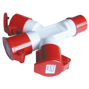   Tracon ipari csatlakozó aljzat 16A, 1x3P+E, 3x2P+E, IP44 TICS-1024