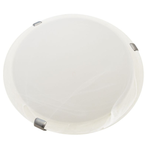   Üveg mennyezeti UFO lámpatest, fehér E27, max.1×60W, D=300 mm UFO-1-F Tracon