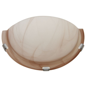   Üveg oldalfali fél UFO lámpatest, bézs E27, max.1×60W, D=300 mm UFO-F-B Tracon