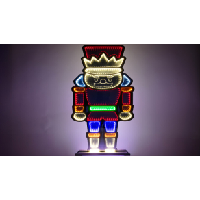   Karácsonyi LED tükördísz, diótörő, USB 1,5m, 427LED RGB 4,5W - Tracon CHRMMNC