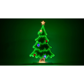   Karácsonyi LED tükördísz, fenyő, USB 1,5m, 132LED RGB 4,5W - Tracon CHRMMT