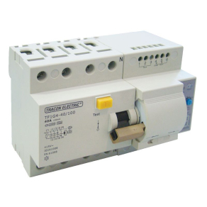   Áram-védőkapcsoló, 4 pólusú 63A, 30mA, 10kA, A/AC visszakapcsoló automatikával TFIG4-63030 Tracon