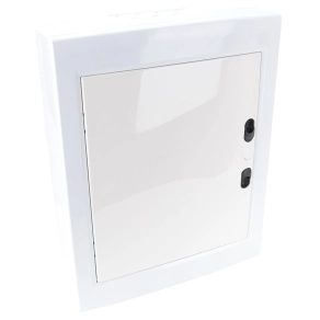   Kiselosztó falonkívüli 2/24 fehér ajtóval IP40 sín nélkül, sík ajtóval EDFKSN-12/2 Tracon