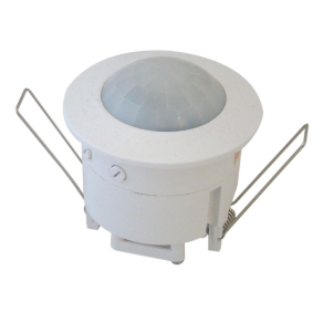   Tracon mozgásérzékelő, álmennyezetbe szerelhető, fehér 230V, 360fok, 3-2000lux, 10s-7min TMB-061