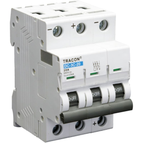   Egyenáramú kismegszakító PV rendszerekhez DC-3C-20 Tracon
