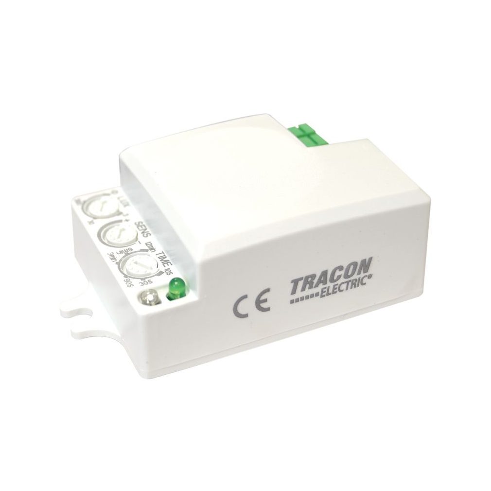 Tracon Mozgásérzékelő, mikrohullámú, lámpába 5,8 GHz, 360fok, 1-6 m,10 s-12 min,3-2000lux TMB-L01D