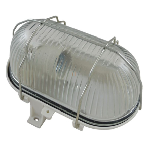   Műanyag hajólámpa, ovális, fehér E27,max.60W,IP44 TLH-08S Tracon