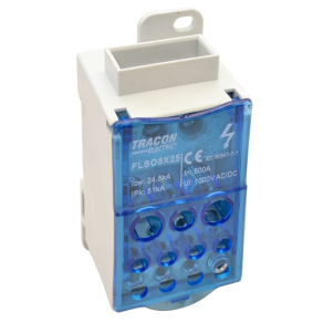   Fővezetéki leágazó sorkapocs nyitható fedéllel FLSO8X25 500A Tracon