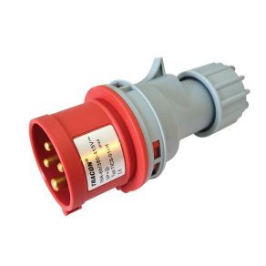   Tracon csatlakozó dugó ipari külső tömítőszelencével 16A, 400V TICS-014H