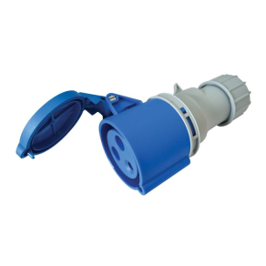   Ipari csatlakozóaljzat, külső tömszelencével, 32A, 230V, 2P+E, 6h, IP44 TICS-223H Tracon