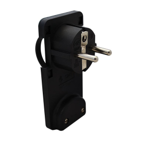   Rejthető szerelhető csatlakozó dugó,lapos,fekete max.10/16A TCSDRB Tracon