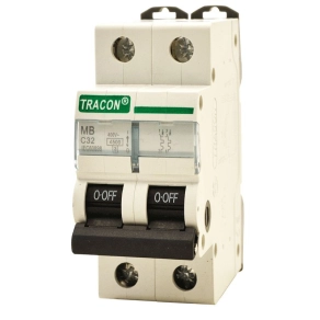 2C 16A 4,5kA Tracon MB-2C-16 kismegszakító