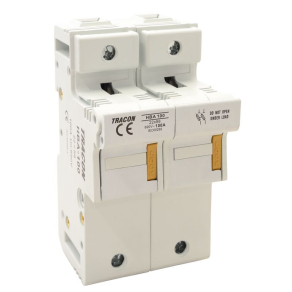   Szakaszolókapcsoló-biztosító hengeres biztosítóhoz 100A 10x38mm maszkolható HBA-2P-100 Tracon