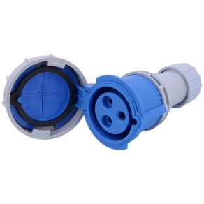   Ipari csatlakozóaljzat, fokozott védelemmel 32A, 230V, 2P+E, 6h, IP67 TICS-2232H Tracon