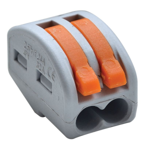  Csavar nélküli vezeték összekötő, nyitható 0,75-4mm2, 32A, 400V, 2P, OVO2,5-2 Tracon