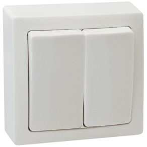   Tracon falon kívüli 2-áramkörös kapcsoló 10A IP 20 TFK105