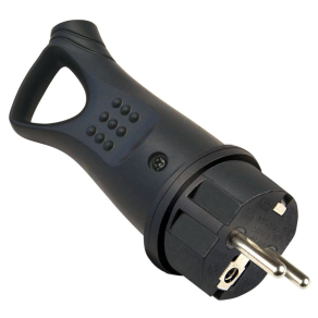   Csatlakozó dugó, védőérintkezővel, gumi, húzófüles 16A IP44 TICS-012GH Tracon