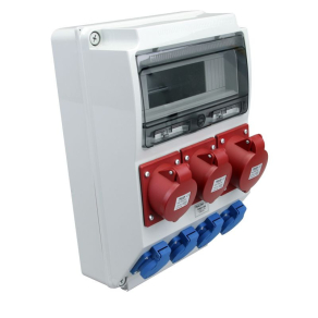   Csatlakozó doboz védelem nélkül, Out:4×SCHUKO+2×16A(3P+N+E)+1×32A(3P+N+E) TDB03-12M