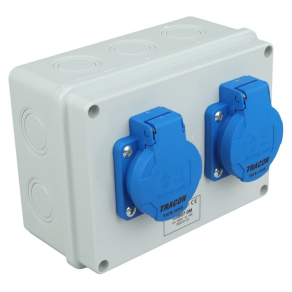 Csatlakozó doboz védelem nélkül Out: 2×SCHUKO TDB07-0M