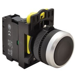 Egyszerű nyomógomb, fekete 1×NO, 5A IP65 NYG3-BK Tracon