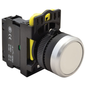 Egyszerű nyomógomb, fehér 1×NO, 5A IP65 NYG3-W Tracon