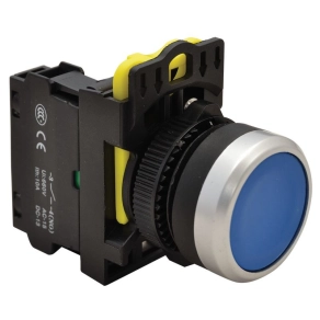 Egyszerű nyomókapcsoló, kék 1×NO, 5A IP65 NYK3-B Tracon