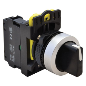   Karos kapcsoló, háromállású, rugóvisszatérítés balról 2×NO, 5A/230V AC-15, IP65 NYK3-S33BK