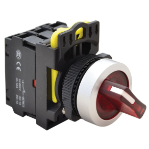   Világítókaros kapcsoló, piros, LED, kétállású 1×NO+1×NC, 5A/230V AC-15, IP65, NYK3-SL21R