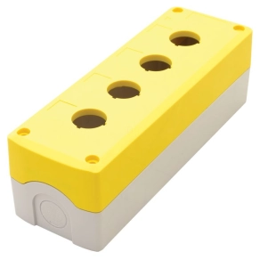   Összeállított tokozat nyomógombokhoz, sárga 4-es 22,5mm,IP65 NYGD-4YE Tracon