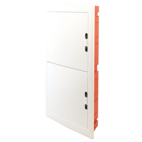   Kiselosztó süllyesztett 4soros, 72 modulos teli ajtóval IP40 sín nélkül, sík ajtóval EDSSN-18/4 Tracon