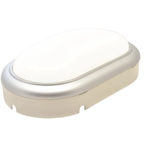   Műanyag házas LED hajólámpa ezüst kerettel, ovális 15W 4000K 1050 lm IP54 LHLMOS15NW Tracon