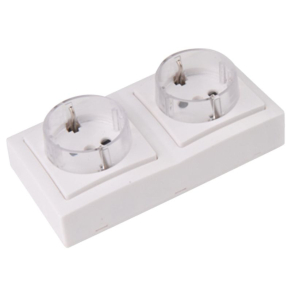   Tracon falon kívüli csatlakozóaljzat 2×16A/250VAC, IP20 (SCHUKO) TFKSCH-2